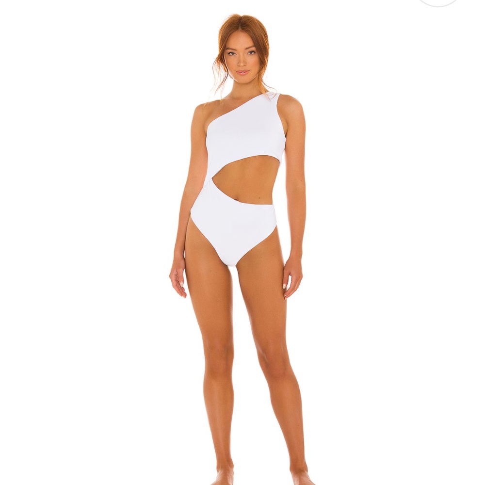 Beach Riot Celine One Piece in White